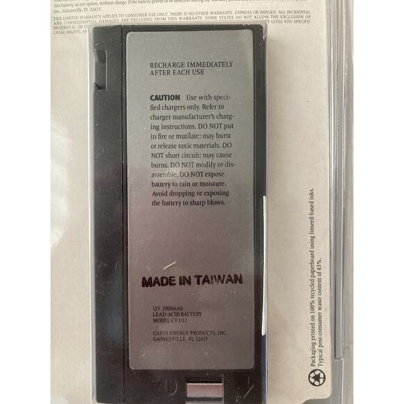 Millennium Rechargeable Camcorder Battery 12V - Picture 4 of 5